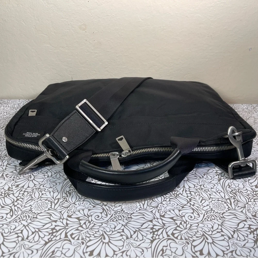 Jack Spade Warren Street Waxed Canvas Laptop Briefcase Messenger Bag